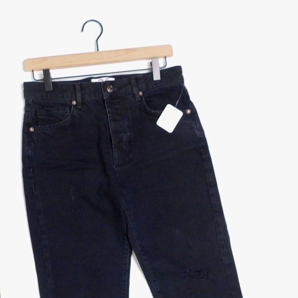 NWT!! Free People WE THE FREE Black Button Fly Denim Jeans Festival Casual 26 - Picture 4 of 13